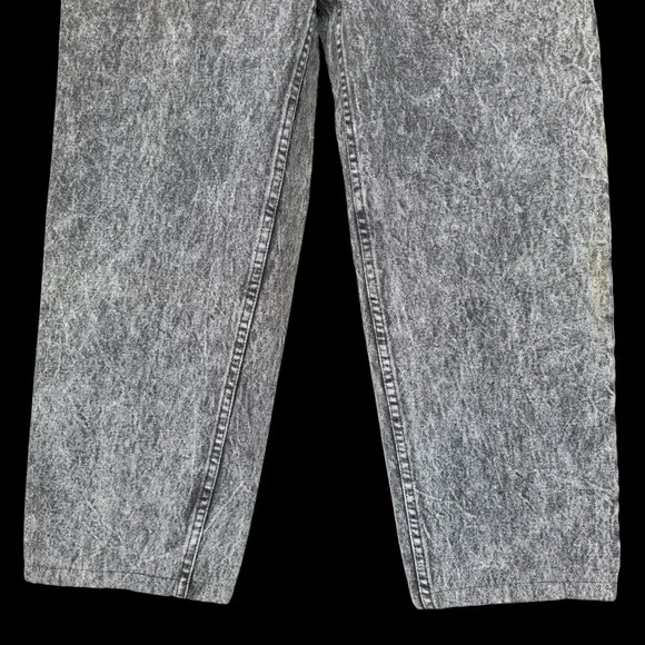 Vintage Levis Jeans Mens 34x34 (Fits 32x27) Gray Acid Wash 505 80s - Picture 4 of 12